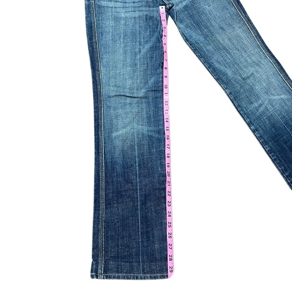 7 For All Mankind Women's Straight Leg Jeans - Blue - Picture 9 of 12